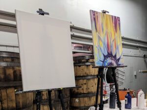 MTN West easel set up